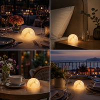 Lampe de table sans fil en marbre naturel de qualité supérieure, lumière ambiante LED rechargeable, lampe décorative moderne minimaliste de luxe