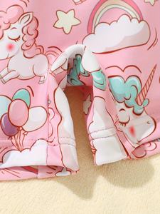 Traje de Baño con Flotador de Unicornio, Lindo Traje de Baño para Bebés Niñas, Traje de Baño con Barra de Flotación Desmontable - Product Image 4