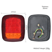 Nouvelle remorque lumière 12V 24V 16LED remorque feu arrière camion feu arrière pour camions remorques