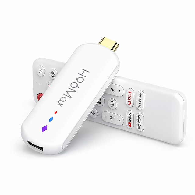Good Quality Android 14 TV Stick 4K HDR Streaming Media Player with Google Voice Assistant 2GB + 16GB - White