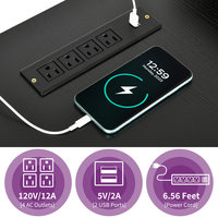 AJUNION Bureau de jeu en forme de U avec lumières LED Ports de charge Étagères de rangement Table d'ordinateur personnalisable pour l'étude des jeux