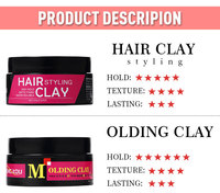 OEM produit coiffant en gel pour cheveux boue mate fixation forte longue durée pommade naturelle argile pour cheveux pour hommes