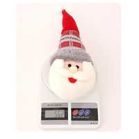 Attaches de rideau de Noël en peluche, bonhomme de neige, Père Noël, pompon tricoté, poupée, pour décoration intérieure de Noël, cadeau