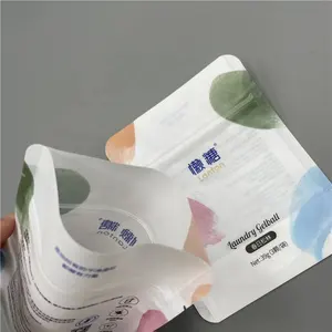 Custom Printed Stand Up Mylar Pouch Detergent Laundry Capsules Pods Washing Powder Plastic Flexible Packaging Bag