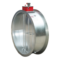 Clapet coupe-feu électrique rond en acier galvanisé pour haute température (70-280°C) pour système de sécurité