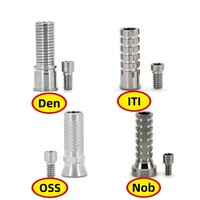 Base en titane pour abutment temporaire composite compatible multi-systèmes pour Nobel Dentium Osstem Straumann Adin