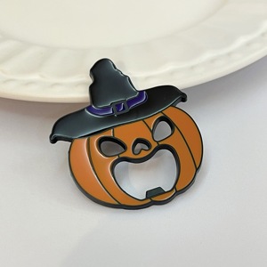 Bí ngô Halloween kim loại từ sticker vui phong cách mở chai và tủ lạnh nam châm quà lưu niệm cho nhà bếp sử dụng thiết kế hiện đại - Product Image 1