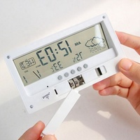 Décoration de salon, horloge numérique mince avec caméra cachée, alarme, prévisions météo, calendrier, nouveau stock, horloge à sublimation
