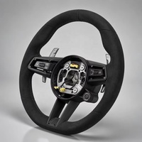 Volant sport en cuir personnalisé avec palettes de changement de vitesse pour Porsche, volant de course à fond plat de remplacement