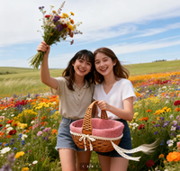 Panier cadeau vintage en rotin tressé PP écologique 2026 de Chine avec poignée pour présentation de gâteaux/fruits/en-cas, idéal pour le camping en extérieur ou les fêtes