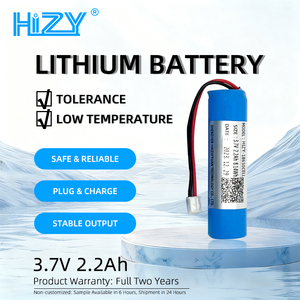 HIZY OEM Custom 18650 LiCoO2 Li-ion <b>Battery</b> Pack <b>3.7V</b> 2.2Ah High Capacity Rechargeable 4.2V Charge 500 Cycles 12-Month Warranty - Product Image 4