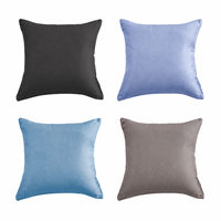 Housse de coussin décorative en polyester aspect lin, multicolore, pour canapé, commande en gros, logo personnalisé