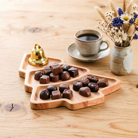 Plateau multifonctionnel en bambou pour fruits secs, pour le salon, l'heure du thé, les bonbons, les noix et les collations