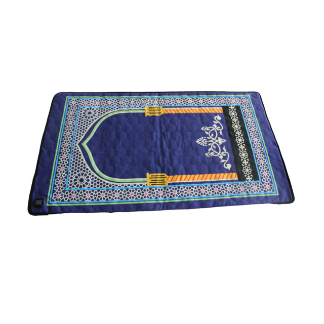 Customized Modern Religious Prayer Mat Simple Design Electric Heating Printed Polyester Rug Home Use Muslim Islamic