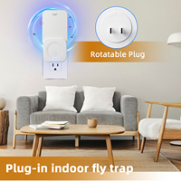 Directe Plug Fruitvliegenval Moderne Vliegende Insectenval Met Blauw En UV-Licht En Plakkerige Pads Voor Familie, Supermarkten, Restaurant