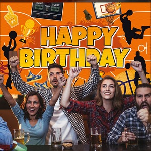 LINDOJUNI Toile de fond pour fête d'anniversaire sur le thème du basketball, fournitures pour fête sportive - Product Image 3