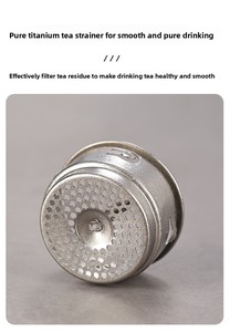 Botella de Agua Aislada al Vacío de Titanio Puro con Infusor de Té, 350 ml, Ultraligera, a Prueba de Fugas, Termo de Viaje, Libre de BPA, Regalo Premium - Product Image 6