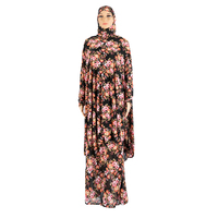 Offre Spéciale Musulman Femmes Long Floral Robe Abaya Islamique Vêtements Dames Modeste Musulman À Capuchon Robe Robe