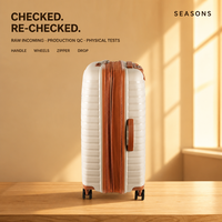 Ensemble de bagages extensibles 4 pièces en PP pur, 13, 20, 24, 28 pouces, valise rigide légère à roulettes, serrure TSA, 8 roues, style simple et classique