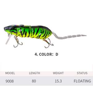 Señuelo de Pesca HT1121 de 85mm y 15.5g, Cebo Artificial de Superficie con Diseño Realista de <span class=keywords><strong>Rata</strong></span> 3D, Cebo Biónico Spirebuzz para Pesca de Lucio, <span class=keywords><strong>Peces</strong></span> de Agua Salada y Lubina - Product Image 4