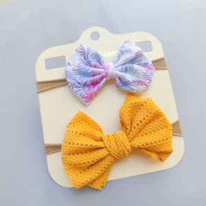 Bandeaux à nœuds en nylon extensible pour bébés, accessoires pour cheveux de bébés - Product Image 5