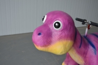 Trottinette électrique animatronique dinosaure à monnayeur pour enfants, modèle de parc d'attractions, trottinette dinosaure pour centre commercial