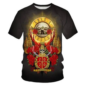 Nuova <span class=keywords><strong>T</strong></span>-shirt Estiva 2026 con Stampa, Casual, alla Moda, Sportiva, Top Punk, Band <span class=keywords><strong>Rock</strong></span> Rose, Personalizzabile 3D OEM - Product Image 6