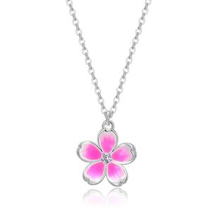 High-end işık lüks niş tatlı kiraz çiçeği el yapımı kolye kolye pembe yağ damlası çiçek kadın moda noel - Product Image 2