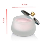 1 boîte de stylo en verre en acier inoxydable, couleur mate, pour le Nail Art, liquide acrylique, poudre