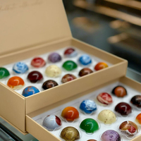 Boîte cadeau de barre de chocolat à la truffe de luxe haut de gamme personnalisée papier carton rigide gris fermeture magnétique doublure éponge pour emballage alimentaire