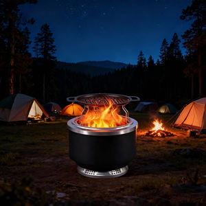 <span class=keywords><strong>Brasero</strong></span> sans fumée avec plaque de <span class=keywords><strong>Barbecue</strong></span> détachable <span class=keywords><strong>Brasero</strong></span> extérieur portable en acier inoxydable Camping Fire Stove Outdoor Bonfires - Product Image 3