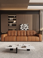Canapé sectionnel trois places en cuir véritable, style luxe léger, électrique et réglable, pour petit appartement ou salon