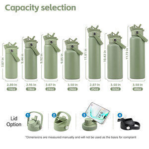 Borraccia Termica in Acciaio Inox a Doppia Parete con Logo Personalizzato, 25oz/18oz/32oz, Bottiglia Isolata per Acqua con Coperchio - Product Image 6