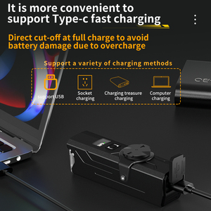 <span class=keywords><strong>2025</strong></span> mới Hợp kim nhôm 2600mAh Pin Xe Đạp ánh sáng 1000 <span class=keywords><strong>lumen</strong></span> Loại C có thể sạc lại IPX5 không thấm nước xe đạp phía trước đèn cho đi xe đạp - Product Image 4