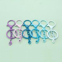Kleurrijk beschilderde waterdichte luxe kreeftvormige karabijnhaak sleutelhanger hartvormig metalen DIY sieraden hanger hangring voor auto's