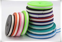 Sangle de sangle tissée en filet de nylon de soie de poisson rayé finement traitée élastique pour vêtement