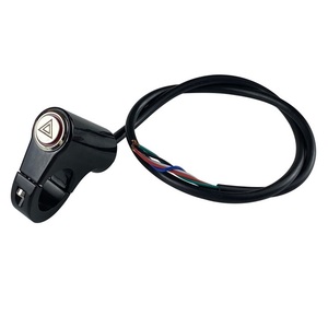 Interrupteur de guidon en alliage d'aluminium avec voyant lumineux pour moto, commande de feux de détresse double clignotants - Product Image 2