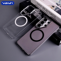 Coque rigide transparente VAWI B351 Clear Series pour Samsung S23 S24 S25 S26 Ultra Plus, antichoc, magnétique, transparente, pour iPhone