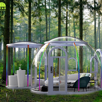 Tente Igloo Dôme Géodésique Mobile d'Extérieur Robuste en Polycarbonate PC Transparent pour Restaurant Salon Professionnel Haute Résistance au Feu