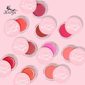 Custom Multi Vibrant Color Cruelty Free Hydrated Blusher Make Up Face Flush Cheek Tinted Cream Pink Waterproof Maquillaje Blush