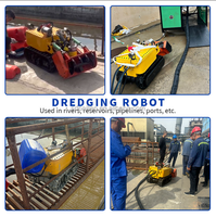 Robot de dragage sous-marin efficace pour le dragage des sédiments, robot de dragage sur chenilles pour étangs et réservoirs