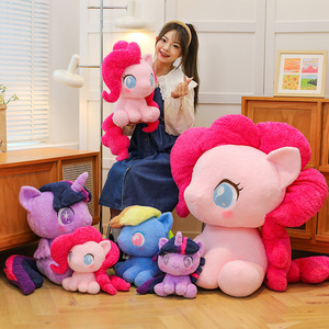 Nouveau produit en gros : Peluches de poneys colorés et adorables, cadeaux d'anniversaire, prix pour jeux de griffes, coussin réconfortant, poupée licorne pour fêtes - Product Image 2
