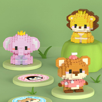 Bloques de Construcción de Animales de Micropartículas, Figura de Dibujos Animados, Modelo, Regalo para Festivales