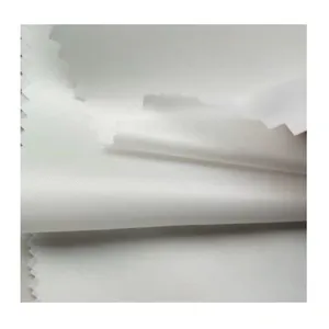 Estocado branco 190t nylon taffeta tecido com pu revestido 2000mm à prova d'água