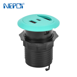 Enchufe integrado de escritorio profesional con puertos USB para oficina en casa Salida de ahorro de espacio de con Carga rápida de 65W - Product Image 2