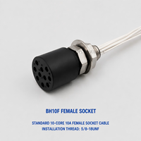 Connecteur étanche sous-marin HYSF SUBSEA BH8F standard 8 broches femelle, 10A 550V, pour ROV AUV PCB