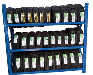 رفوف عجلات فولاذية OEM ODM، رف عرض إطارات السيارات، رف إطارات قابل للتكديس للشاحنات الثقيلة، رف إطارات احتياطية للدراجات النارية - Product Image 1