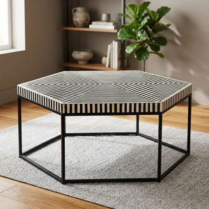 Chambre Table en nacre Table à thé pour meubles de maison Vente en gros au Vietnam Console en incrustation d'os par Heaven Craft Export - Product Image 3