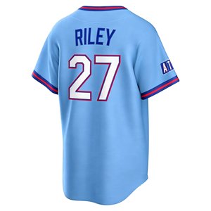 Maillot de baseball américain City Connect 2026 brodé – <span class=keywords><strong>13</strong></span> Acuna Jr., 28 Olson, 10 Jones, 27 Riley, 44 Aaron, 1 Albies - Product Image 3