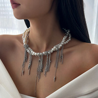 Nouveauté 2027 – Collier ovale à texture géométrique, perles et pompon, chaîne en fer en forme de cœur, chaîne en argent, colliers en argent – Vente en gros